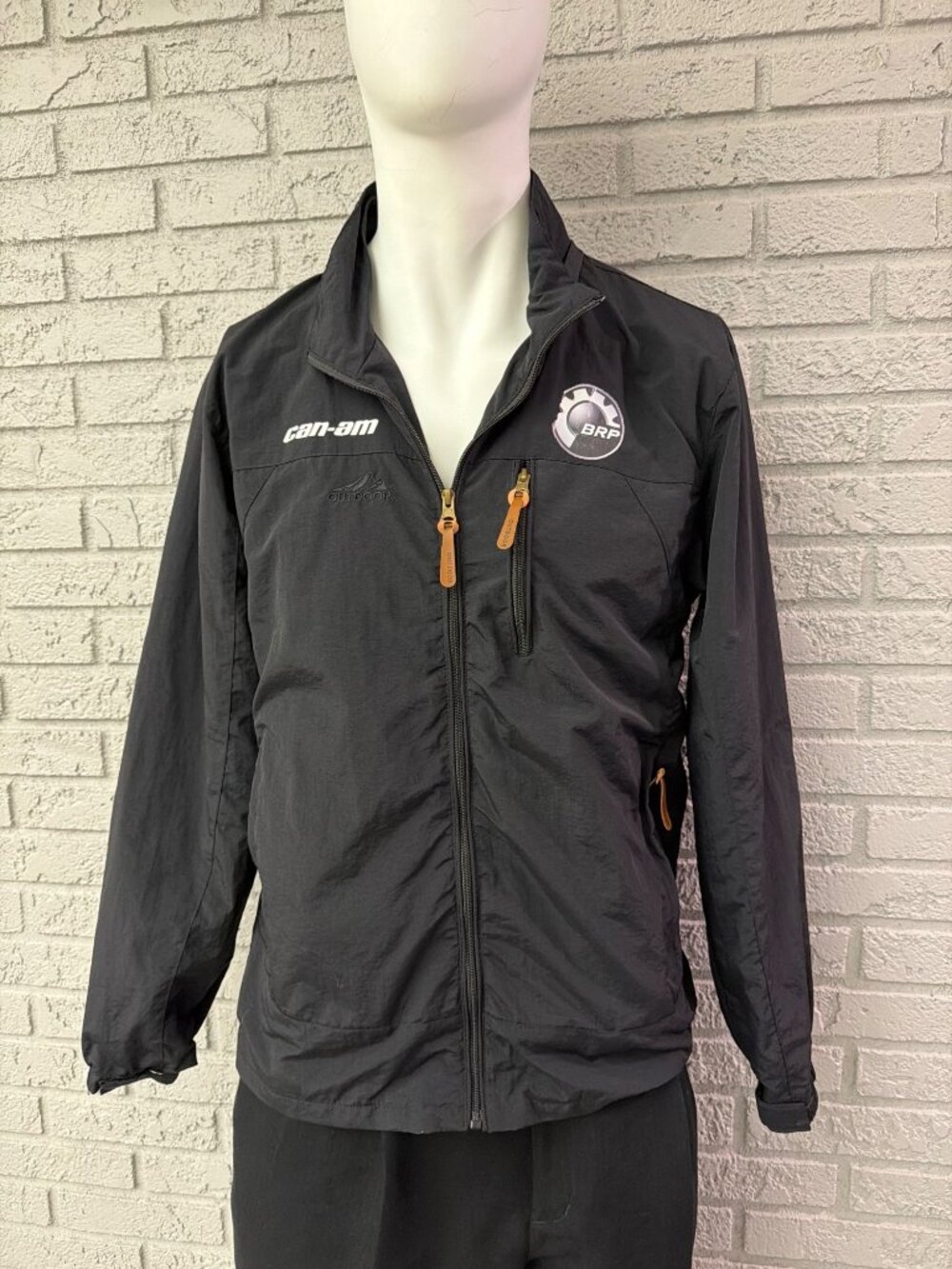 Outdoor Can-Am BRP Lightweight Men’s Black Windbreaker Jacket Size L